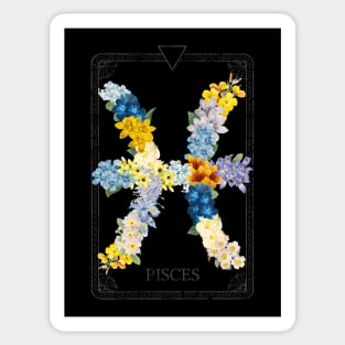 Floral Zodiac Sign: Pisces Sticker